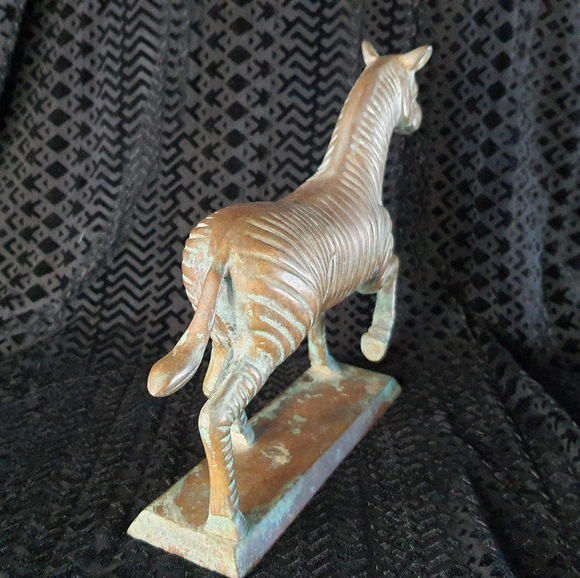 Vintage Brass Zebra Figurine - Picture 6 of 7